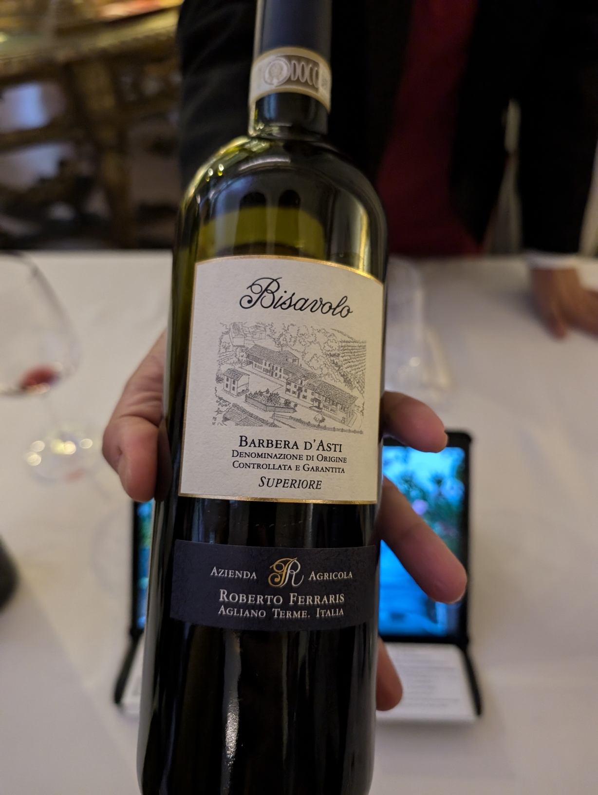 Bisavolo ‘22 Barbera d’Asti Superiore Docg di Roberto Ferraris, articolo: Berebene 2025, formidabile risultato della Guida del Gambero Rosso, foto dell'autrice