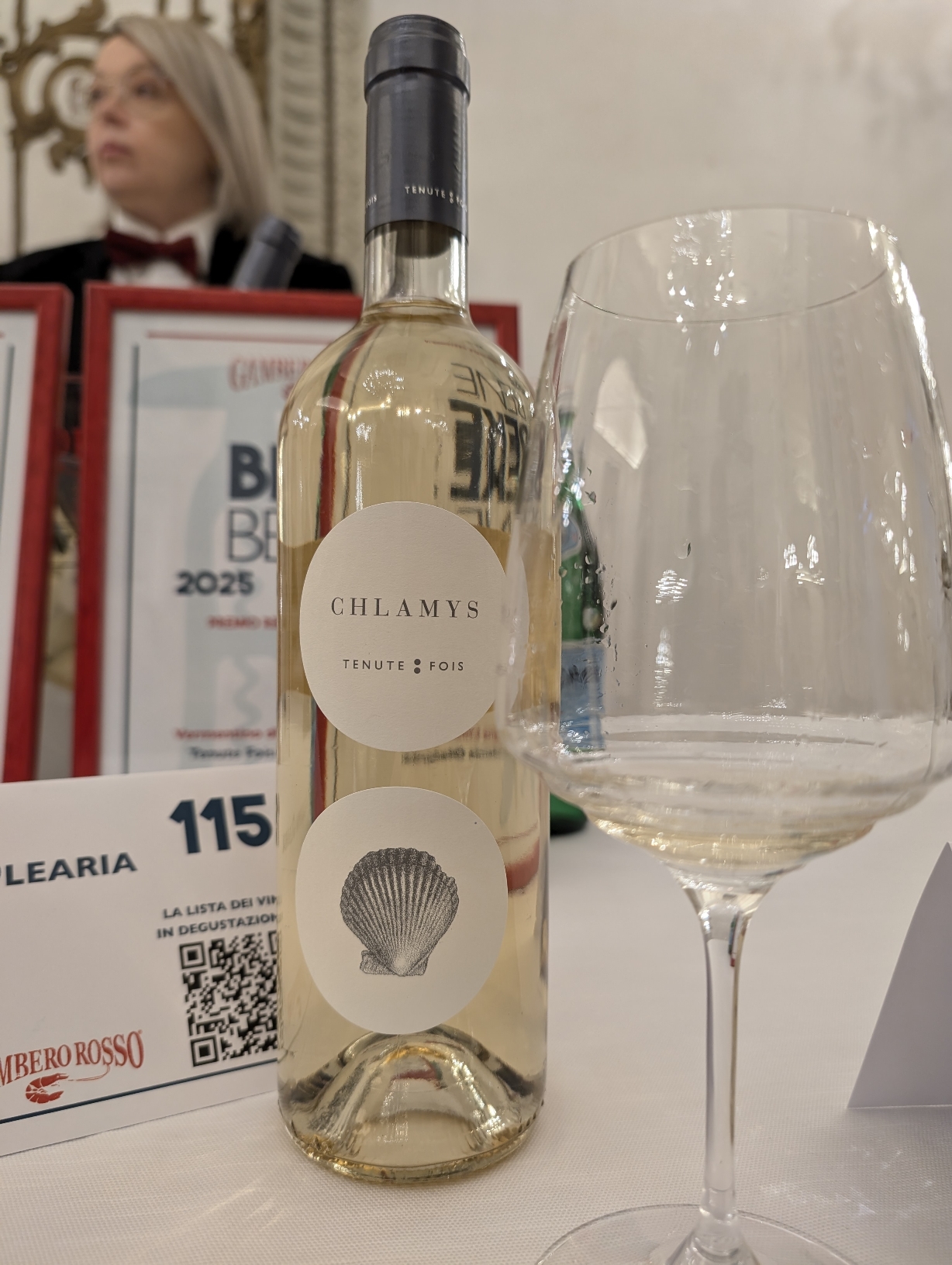 Chlamys ‘23 Vermentino di Sardegna di Tenute Fois - Accademia Olearia, articolo: Berebene 2025, formidabile risultato della Guida del Gambero Rosso, foto dell'autrice